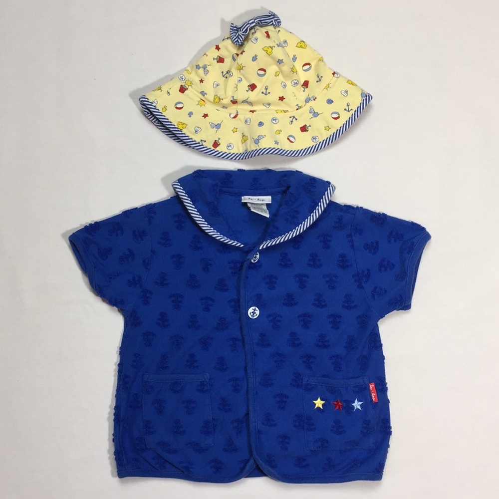 Adorable Le Top Toddler Girl Swim Cover Up & Hat